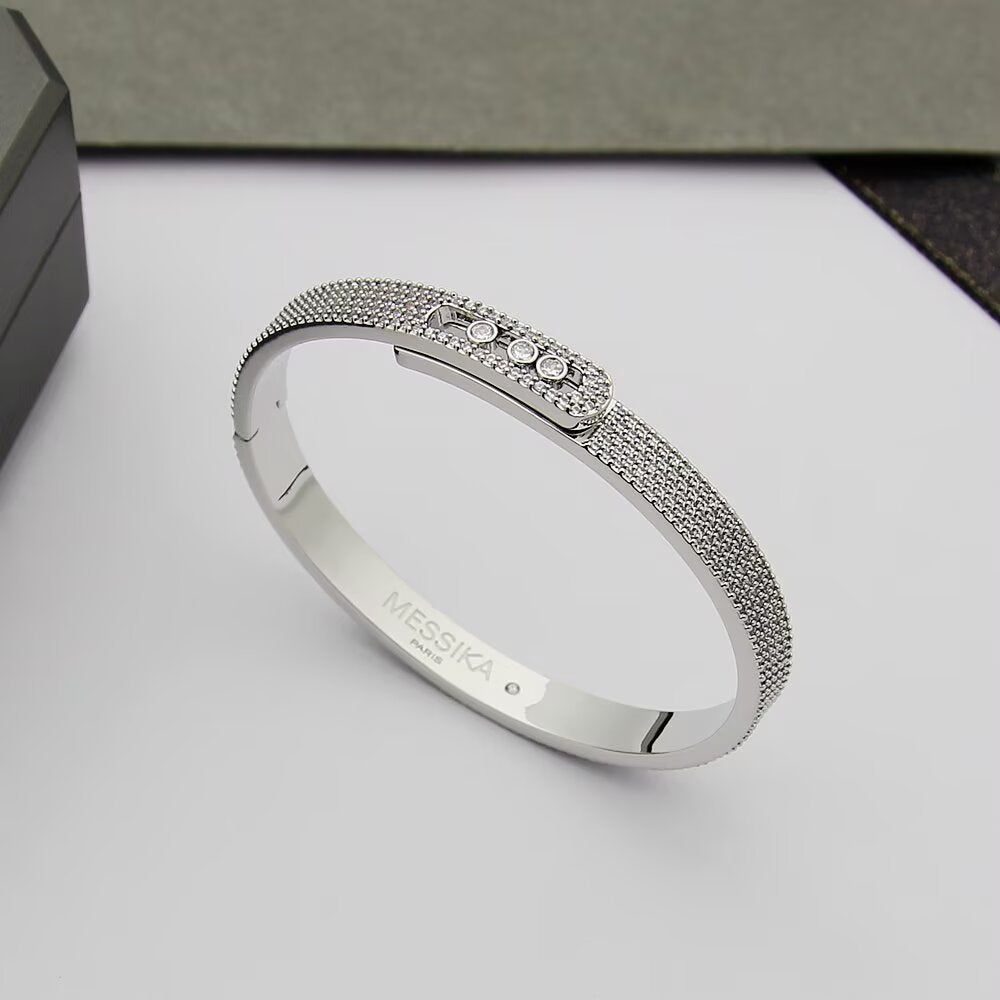 [⭐JeweliWhal]Move Noa Full Pavé Diamond Bangle Bracelet