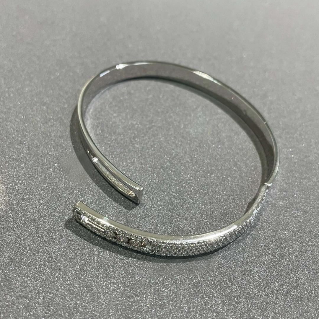 [⭐JeweliWhal]Move Noa Rose Gold Pavé Diamond Bangle Bracelet