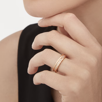 [⭐JeweliWhal]ZERO 1 ONE-BAND PAVED DIAMONDS ON THE SPIRAL RING