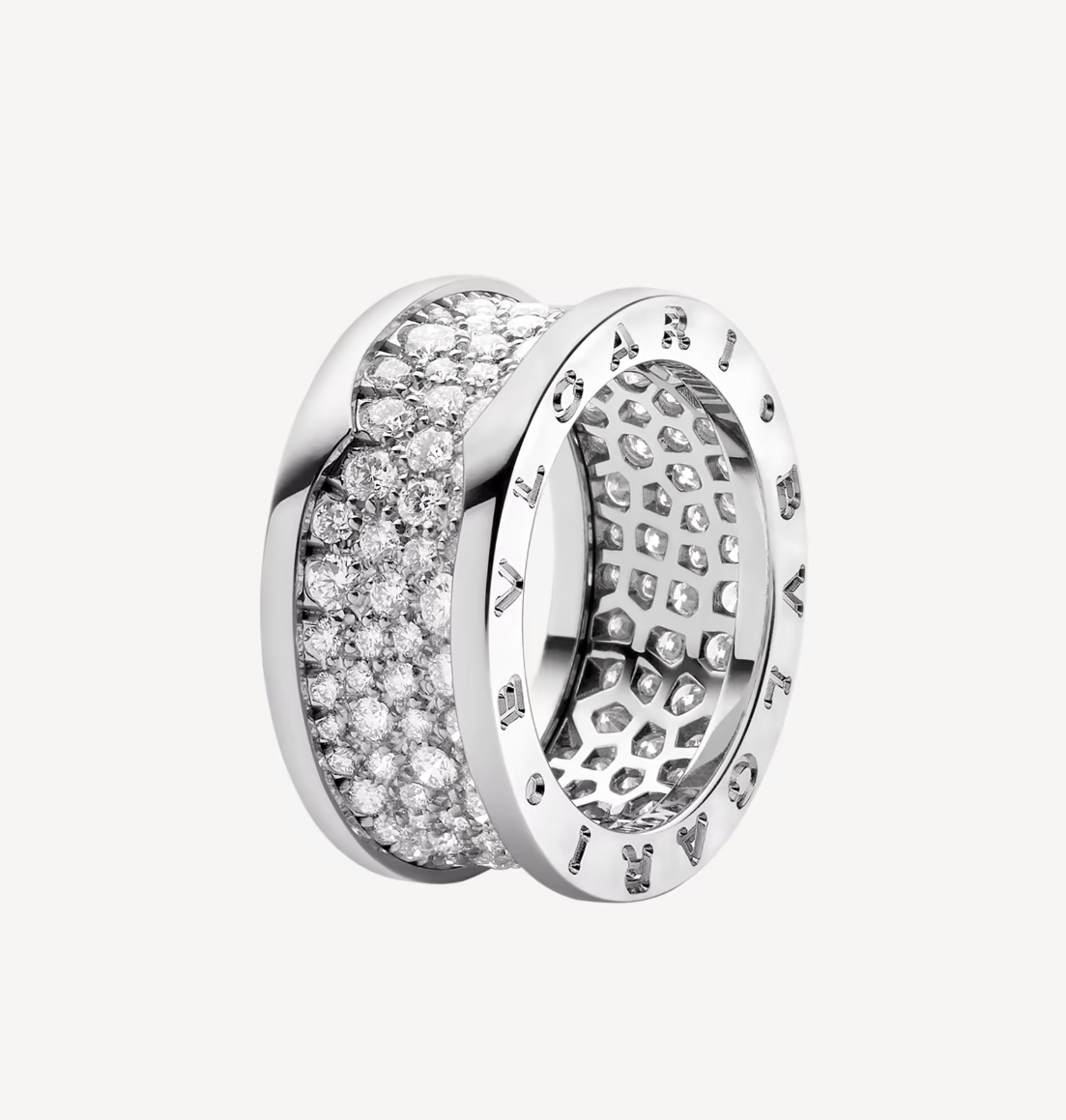 [⭐JeweliWhal]ZERO 1 WITH PAVED DIAMONDS ON THE SPIRAL RING
