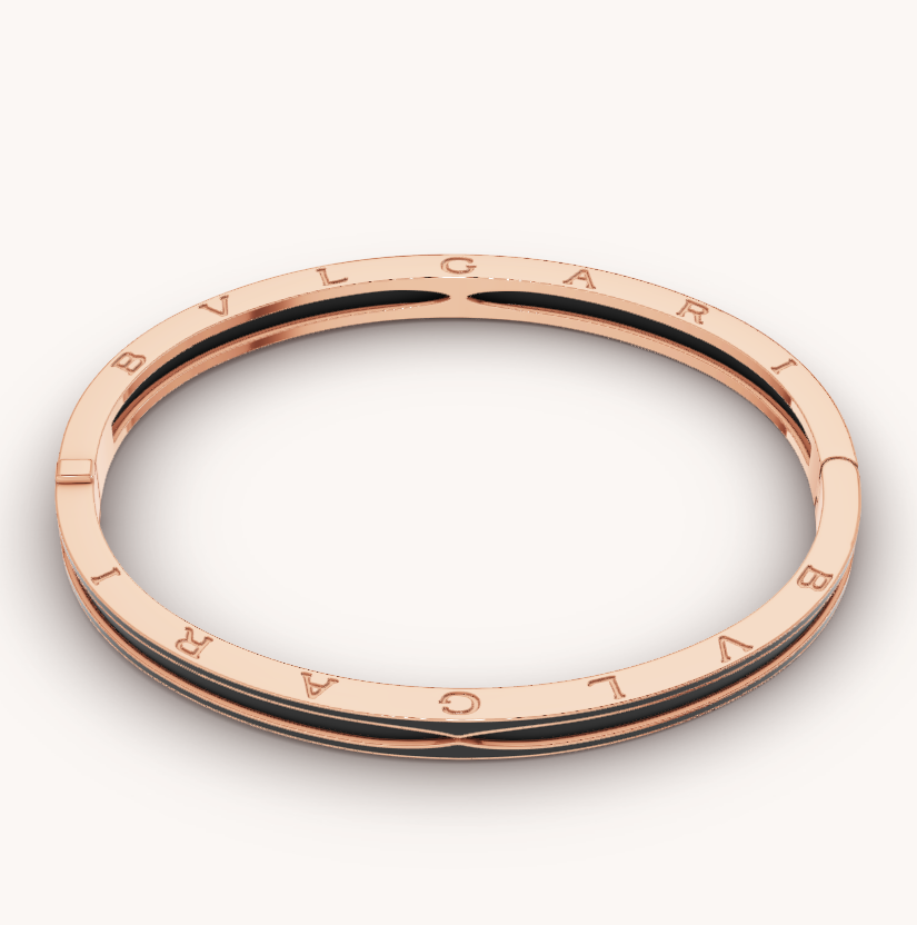 [⭐JeweliWhal]ZERO 1 PINK GOLD WITH MATTE BLACK CERAMIC BRACELET