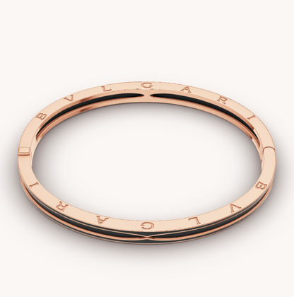[⭐JeweliWhal]ZERO 1 PINK GOLD WITH MATTE BLACK CERAMIC BRACELET