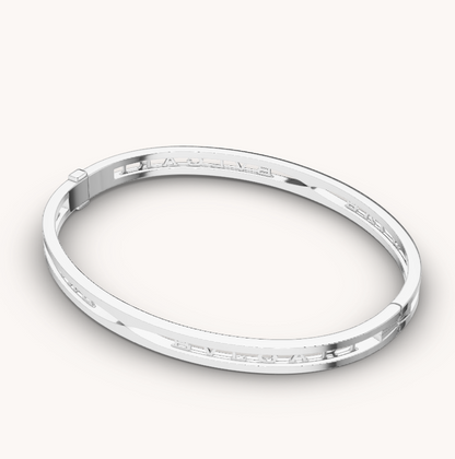 [⭐JeweliWhal]ZERO 1 SPIRAL LOGO SILVER BRACELET