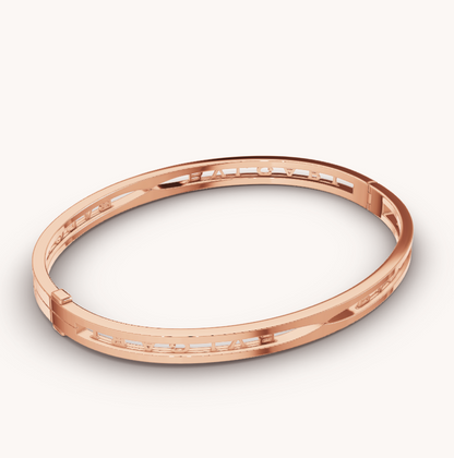 [⭐JeweliWhal]ZERO 1 SPIRAL LOGO PINK GOLD BRACELET