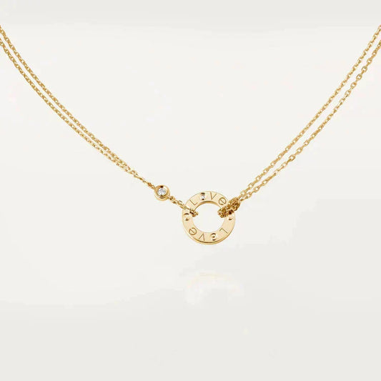 [⭐JeweliWhal]LOVE NECKLACE 16MM 2 DIAMONDS