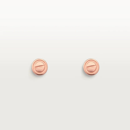 [⭐JeweliWhal]LOVE EARRINGS PINK GOLD 10MM