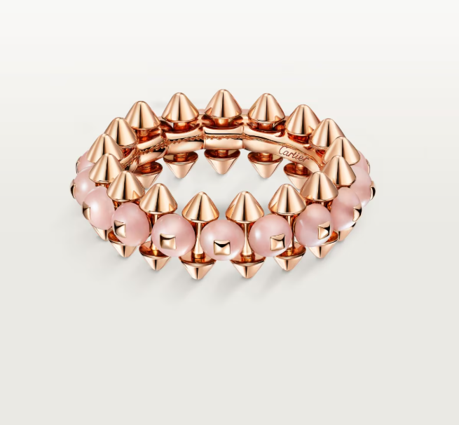 [⭐JeweliWhal]CLASH ELEGANT ROSE GOLD RING FEATURING NATURAL AGATE