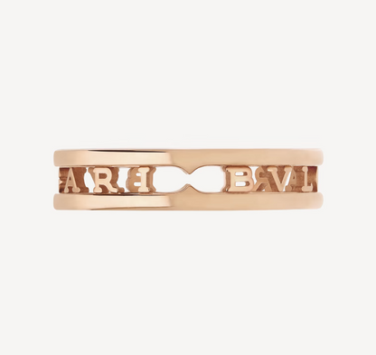 [⭐JeweliWhal]ZERO 1 ONE-BAND WITH OPENWORK LOGO SPIRAL RING
