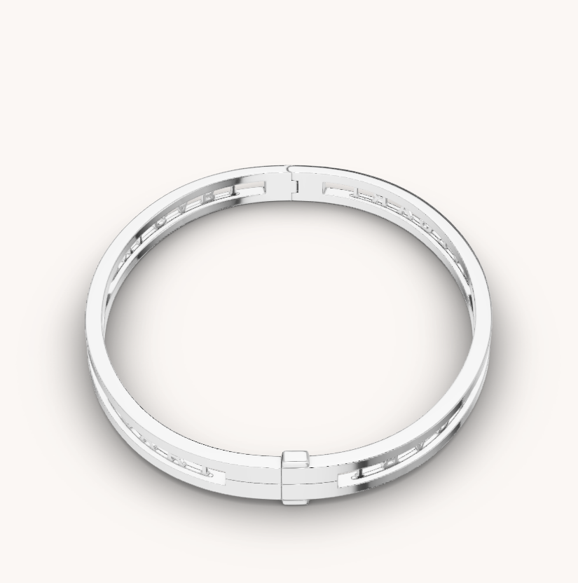[⭐JeweliWhal]ZERO 1 SPIRAL LOGO SILVER BRACELET