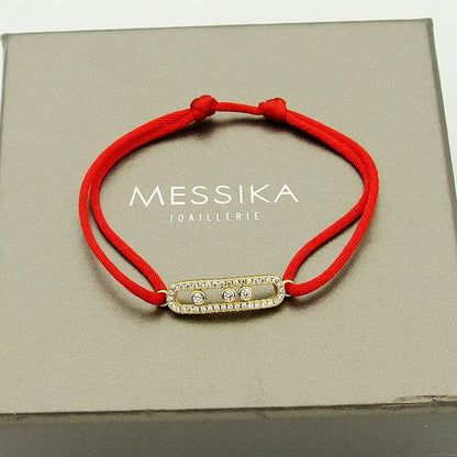 [⭐JeweliWhal]Messika Care(s) pink cord pavé bracelet