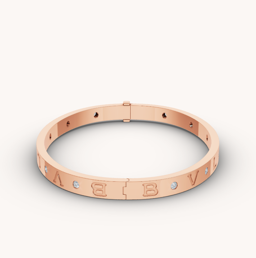 [⭐JeweliWhal]ZERO 1 PINK GOLD 12 DIAMONDS BRACELET