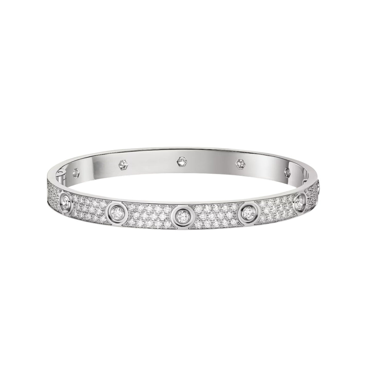 [⭐JeweliWhal]LOVE BRACELET 6.1MM DIAMOND-PAVED 10 BIG DIAMONDS