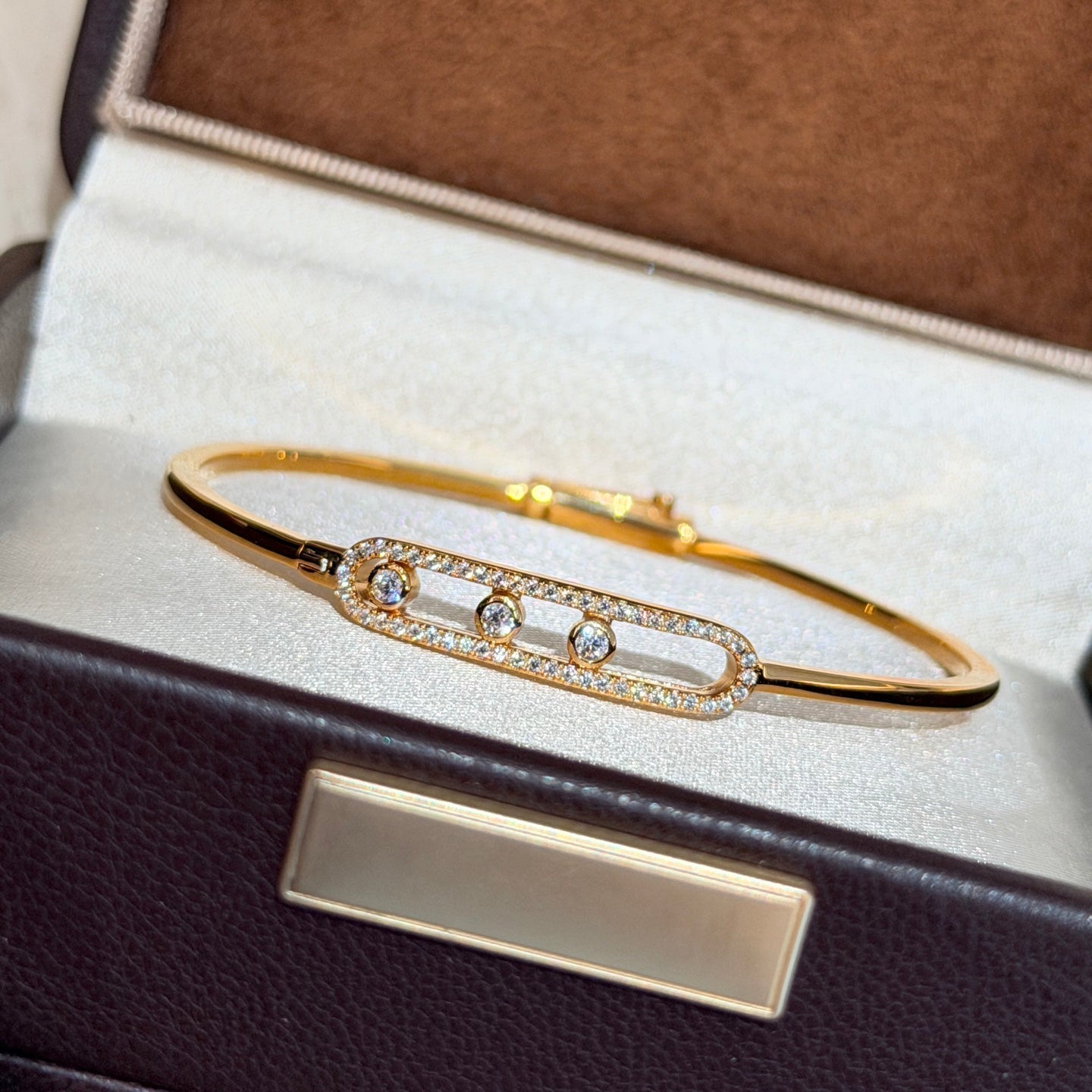 [⭐JeweliWhal]Move Pavé Diamond Bangle Bracelet M