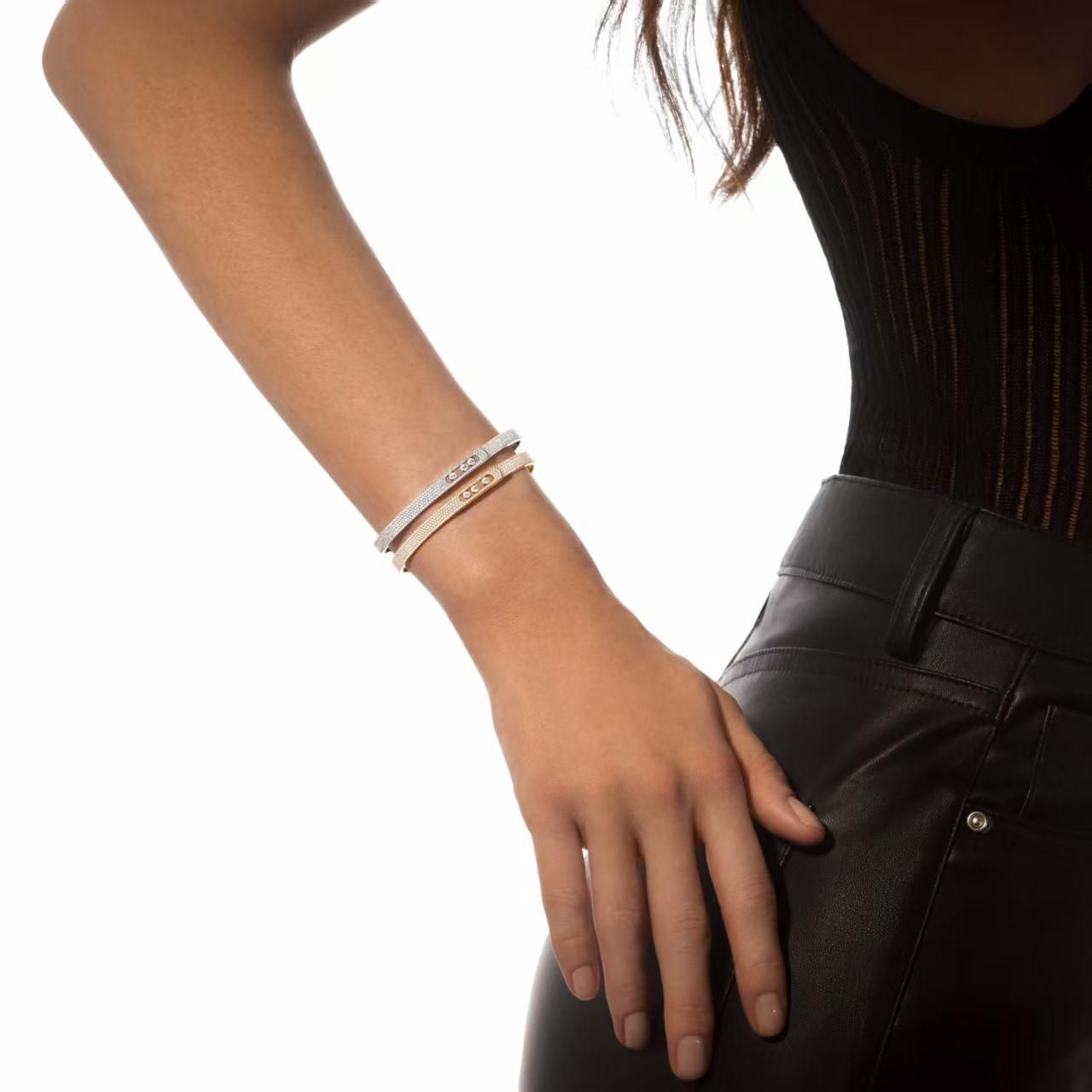 [⭐JeweliWhal]Move Noa Full Pavé Diamond Bangle Bracelet