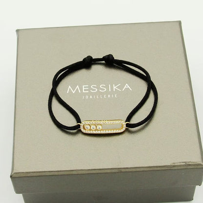 [⭐JeweliWhal]Messika Care(s) pink cord pavé bracelet