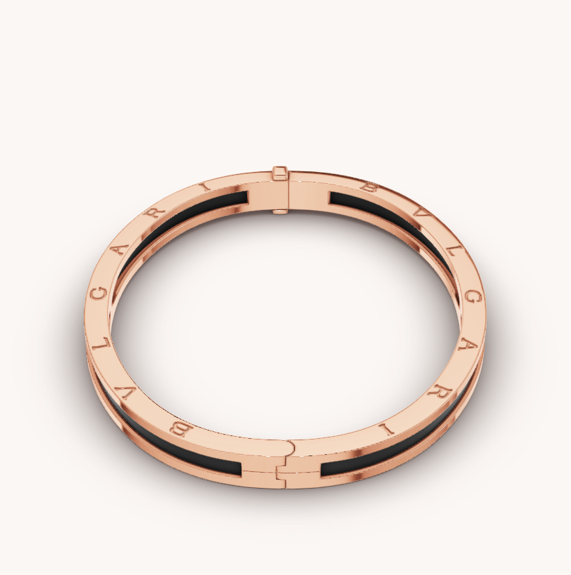 [⭐JeweliWhal]ZERO 1 PINK GOLD WITH BLACK CERAMIC BRACELET