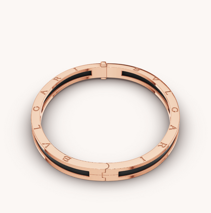 [⭐JeweliWhal]ZERO 1 PINK GOLD WITH BLACK CERAMIC BRACELET