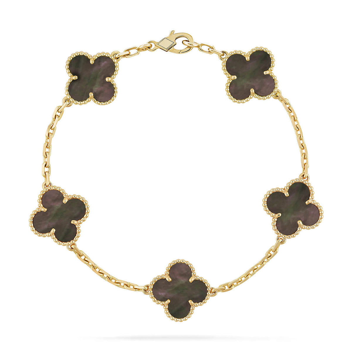 [⭐JeweliWhal] CLOVER 5 MOTIF GRAY MOP BRACELET COLLECTION