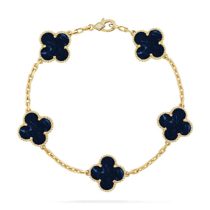 [⭐JeweliWhal]CLOVER 5 MOTIF PIETERSITE BRACELET COLLECTION