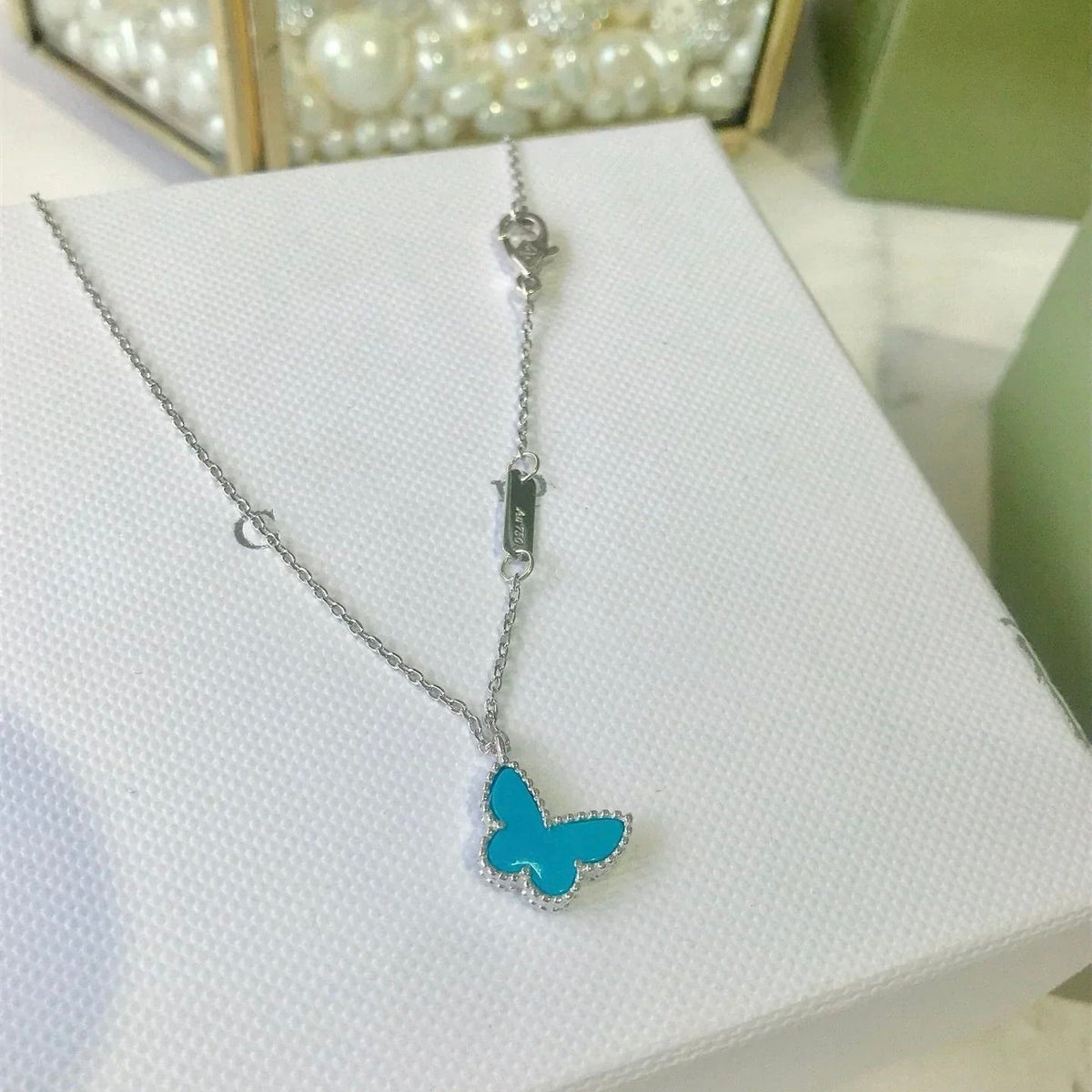 [⭐JeweliWhal]BUTTERFLY TURQUOISE BUTTERFLY BRACELET SILVER
