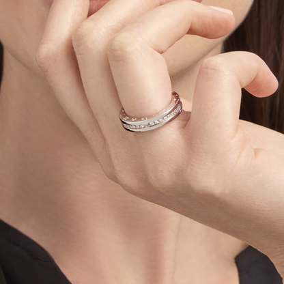 [⭐JeweliWhal]ZERO 1 ONE-BAND PAVED DIAMONDS ON THE SPIRAL RING