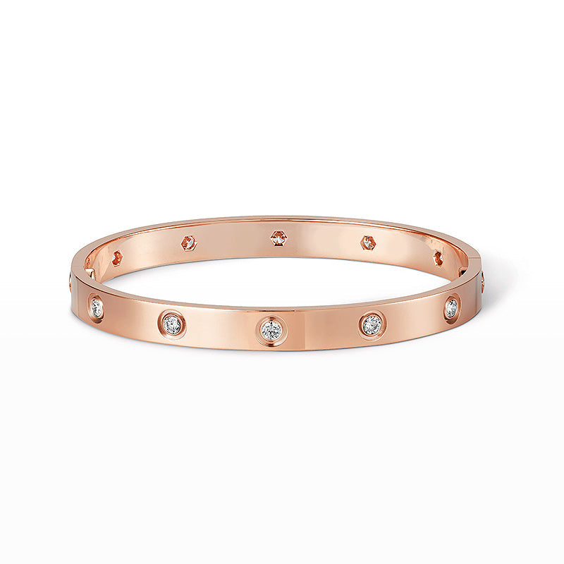 [⭐JeweliWhal]LOVE BRACELET 6.1MM 10 DIAMONDS