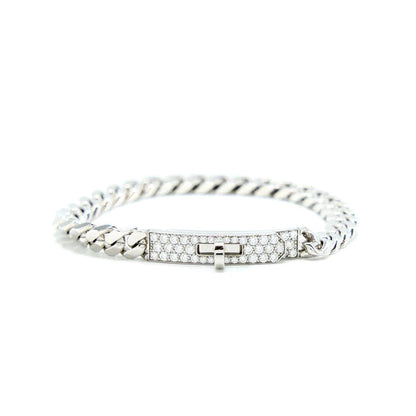 [⭐JeweliWhal]KELLY CHAIN SILVER DIAMOND BRACELET