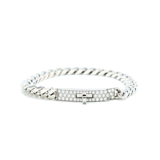 [⭐JeweliWhal]KELLY CHAIN SILVER DIAMOND BRACELET