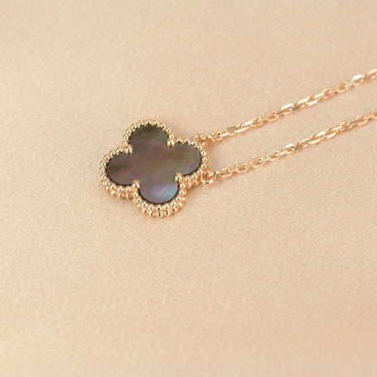 [⭐JeweliWhal]CLOVER 15MM  GRAY MOTHER OF PEARL NECKLACE