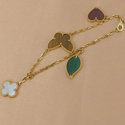 [⭐JeweliWhal]LUCKY SPRING 5 MOTIF GOLD BRACELET