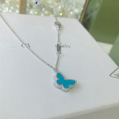 [⭐JeweliWhal]BUTTERFLY TURQUOISE BUTTERFLY BRACELET SILVER