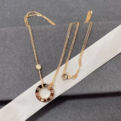 [⭐JeweliWhal]LOVE NECKLACE 16MM 2 DIAMONDS