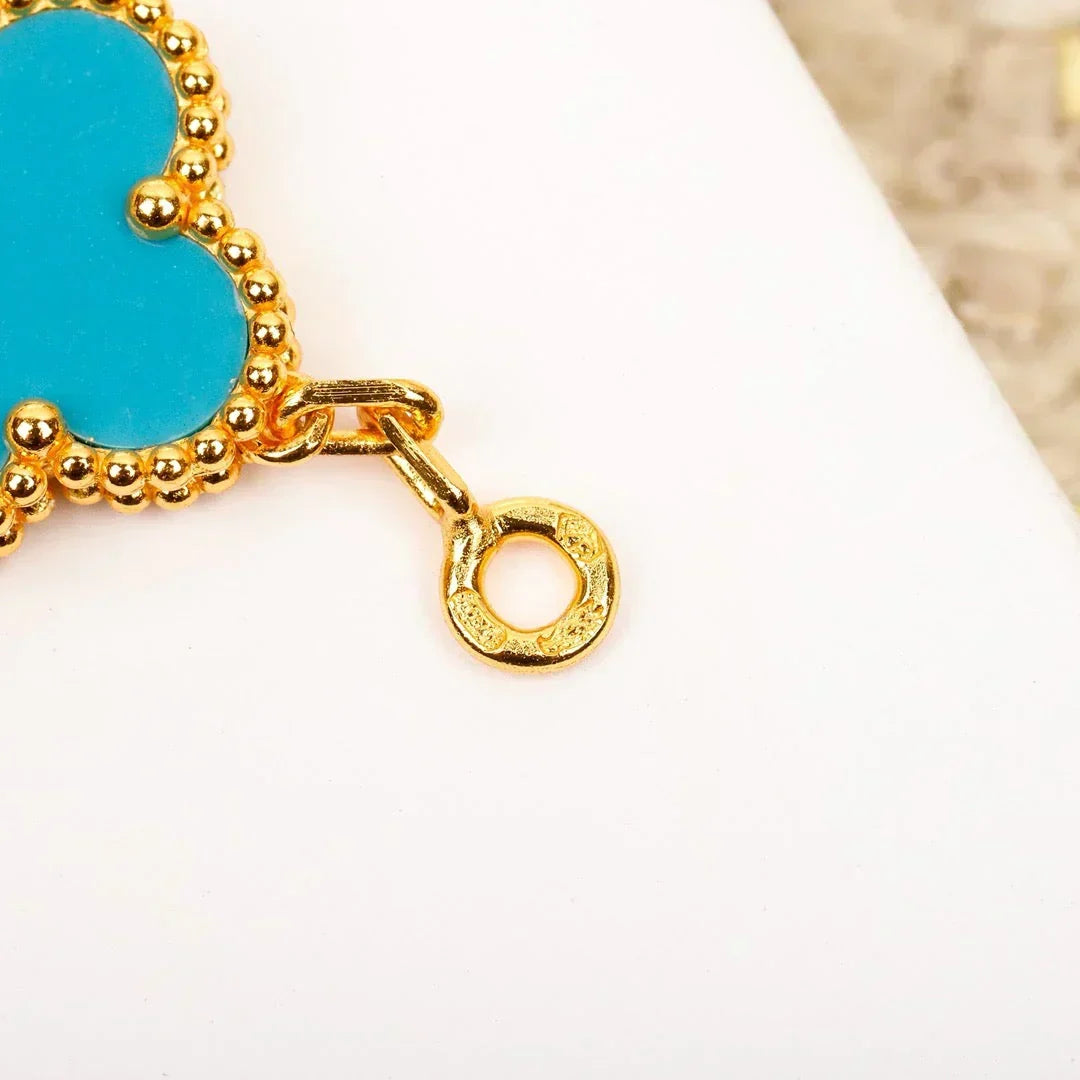 [⭐JeweliWhal] CLOVER 5 MOTIF TURQUOISE BRACELET COLLECTION