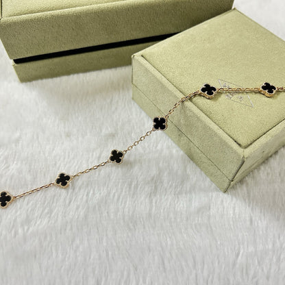 [⭐JeweliWhal]CLOVER 6 MOTIF  ONYXS BRACELET