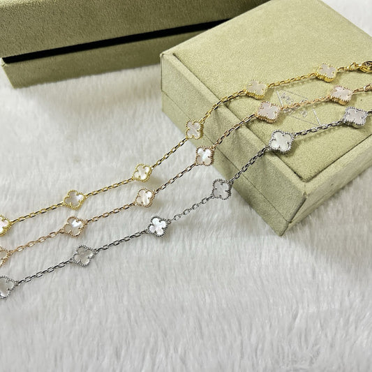 [⭐JeweliWhal]CLOVER 6 MOTIF WHITE MOP BRACELET