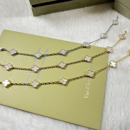 [⭐JeweliWhal]CLOVER 6 MOTIF WHITE MOP BRACELET