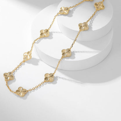 [⭐JeweliWhal]CLOVER 10 MOTIFS LASER NECKLACE