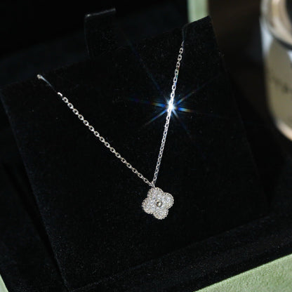 [⭐JeweliWhal]CLOVER MINI 9.5MM PENDANT DIAMOND NECKLACE