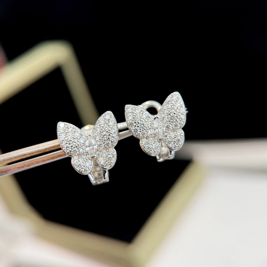 [⭐JeweliWhal]BUTTERFLY ALL DIAMOND EARRINGS