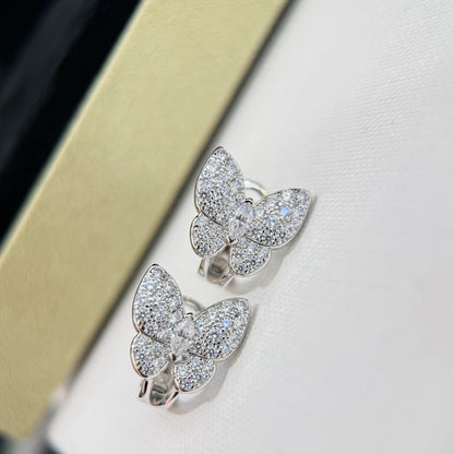[⭐JeweliWhal]BUTTERFLY ALL DIAMOND EARRINGS