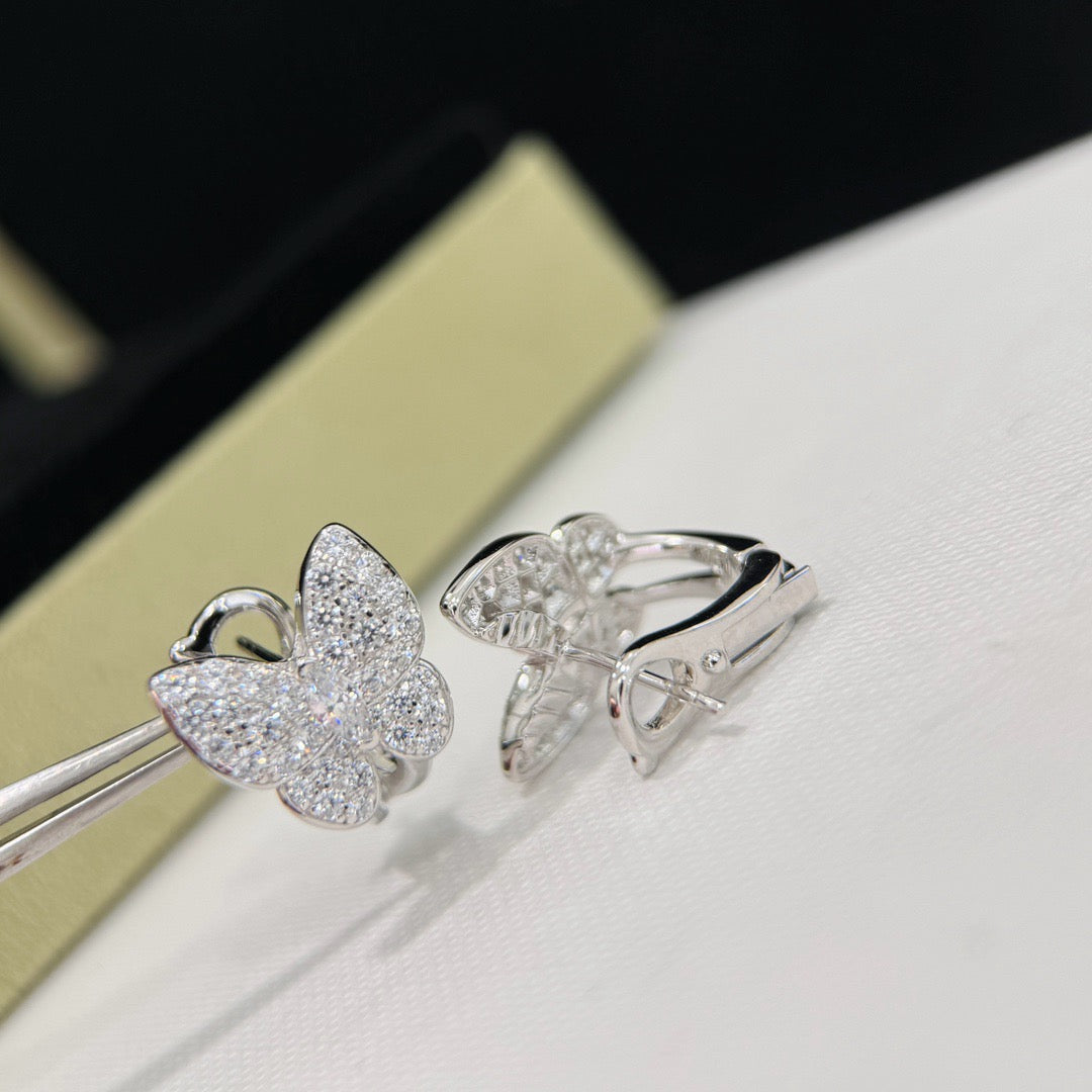 [⭐JeweliWhal]BUTTERFLY ALL DIAMOND EARRINGS