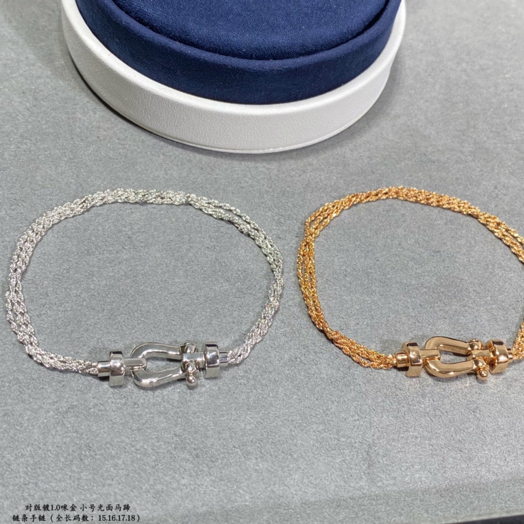 [⭐JeweliWhal]FORCE SMALL HORSESHOE  DIAMOND CHAIN ROPE BRACELET