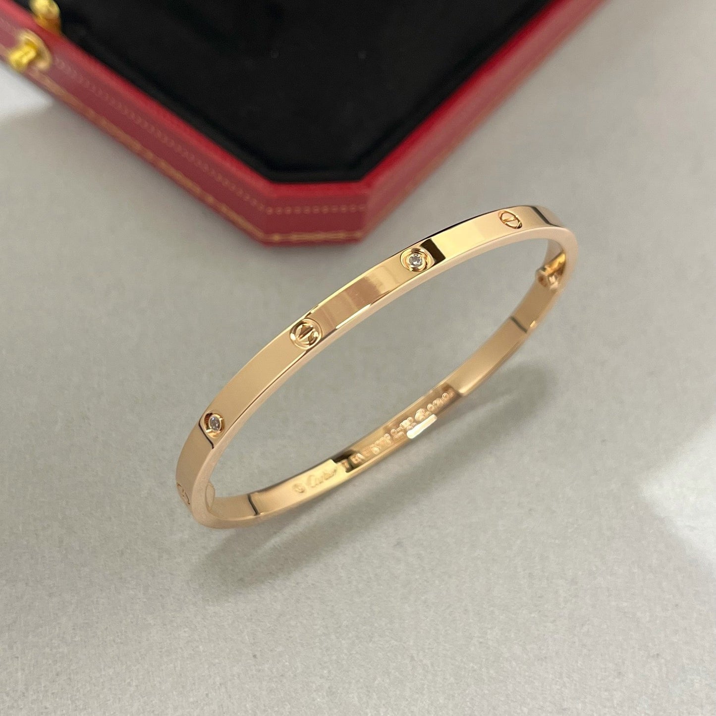 [⭐JeweliWhal]LOVE BRACELET 3.65MM 6 DIAMONDS