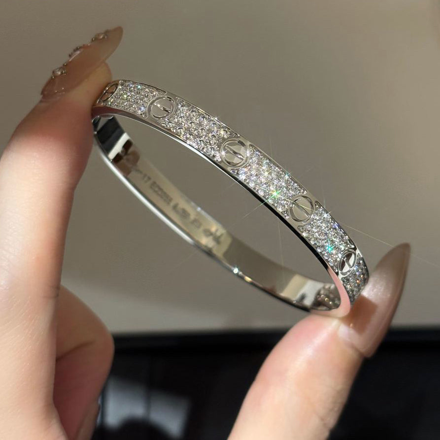 [⭐JeweliWhal]LOVE BRACELET 6.1MM DIAMOND-PAVED