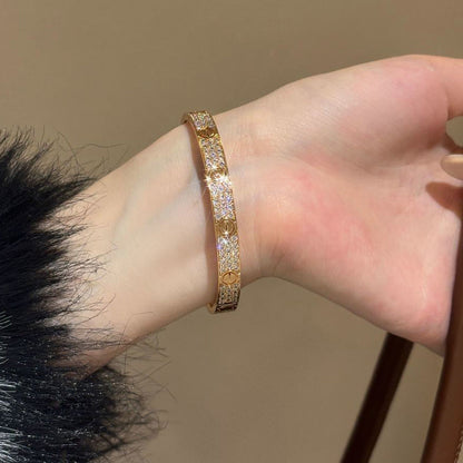 [⭐JeweliWhal]LOVE BRACELET 6.1MM DIAMOND-PAVED
