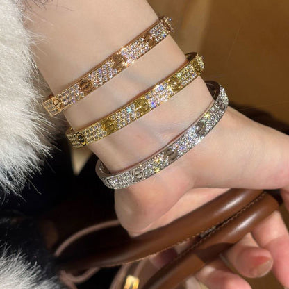 [⭐JeweliWhal]LOVE BRACELET 6.1MM DIAMOND-PAVED