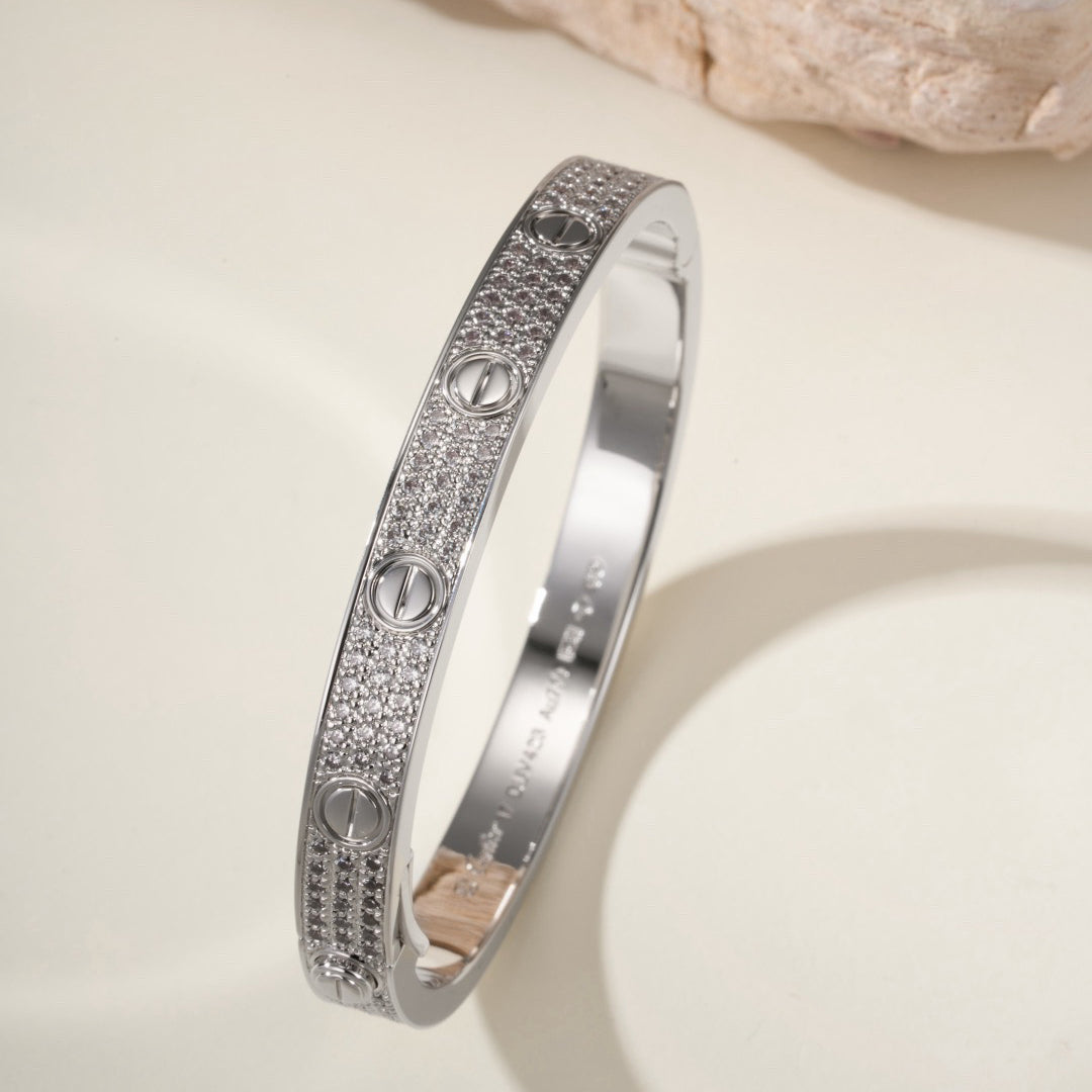 [⭐JeweliWhal]LOVE BRACELET 6.1MM DIAMOND-PAVED