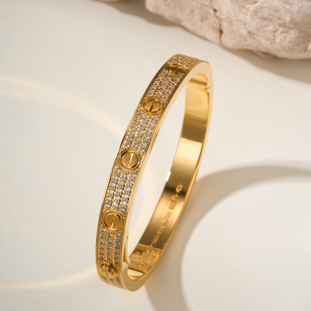 [⭐JeweliWhal]LOVE BRACELET 6.1MM DIAMOND-PAVED