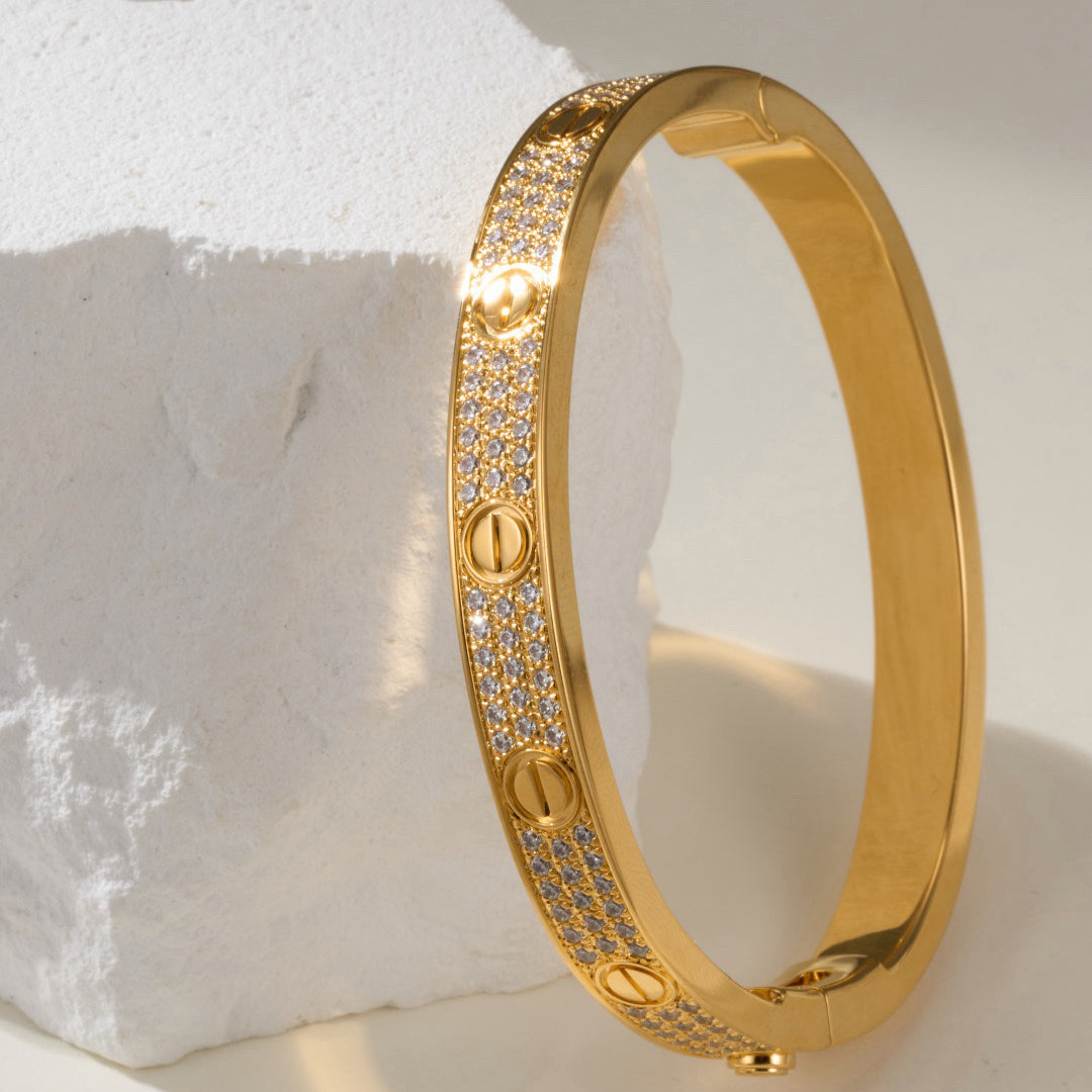 [⭐JeweliWhal]LOVE BRACELET 6.1MM DIAMOND-PAVED