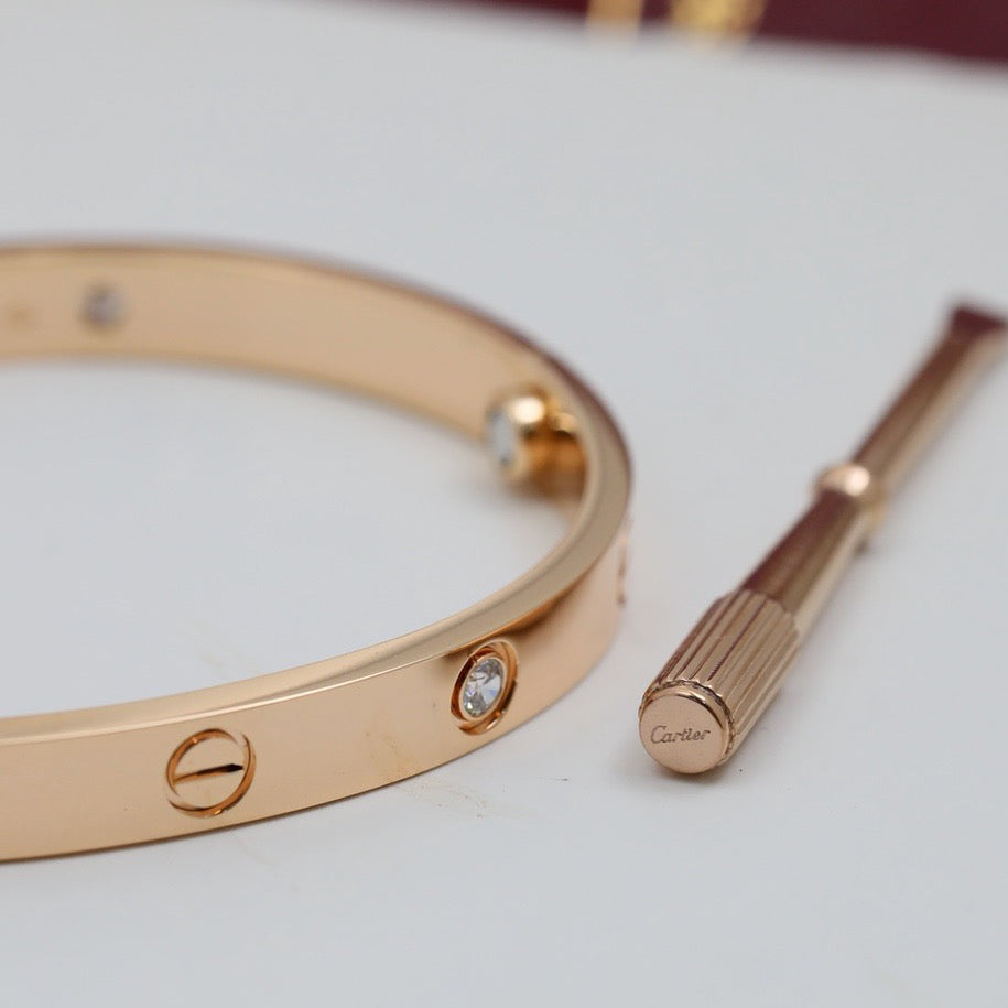 [⭐JeweliWhal]LOVE BRACELET 6.1MM 4 DIAMONDS